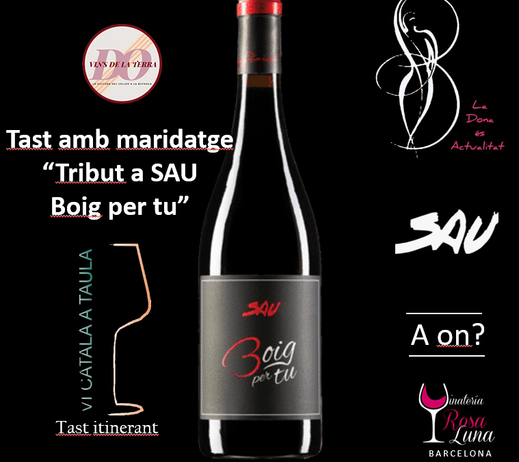 Tast amb maridatge “tribut al grup de música rock català SAU” amb el vi que porta el nom de la seva coneguda cançó Boig per tu.